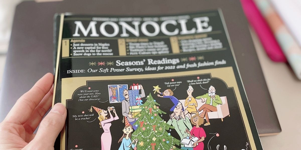 イギリス発モノクルマガジン（Monocle ）2021年年末クリスマスシーズンエディションの表紙
